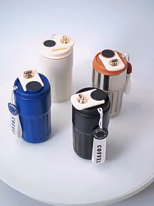【✅SG stock】450ML LED Smart Temperature Travel Thermal Mug Stainless Steel Vacuum Coffee Tumbler Leakproof Flip Travel Mug Reusable Water Bottle for Home Office Party Coffee Cup for Hot and Cold