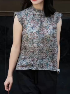 UYFY | Fashionable Ruffle Sleeve Short Sleeve Shirt Womens Summer New Style Elegant Miniature Design Sense Top Uyfy Brand Loose Fit