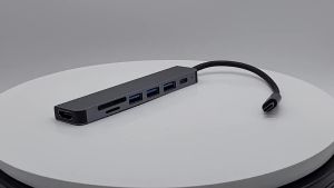 USB 3.0 Type C Adapter Docking Ststion USB 2.0 Port TF SD PD Charging Dock for MacBook iPad Pro Samsung Dex TV Projector Mouse