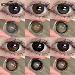 EyeShare | EYESHARE 1 Pair Black Lenses Gray Colored Contact Lenses for Eyes Korean Style Big Eye Lenses for Woman Natural Beauty Pupils