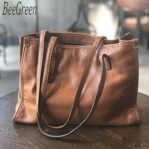 BeeGreen Women Soft Leather Tote Bag High Quality Elegant Underarm Bag Daily Commuter Shoulder Bag