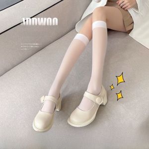 ถุงเท้าข้อสั้นผ้าลูกไม้สีขาว Lolita Pure Desire สำหรับผู้หญิง ถุงเท้า JK ถุงเท้าสีดำขอบลูกไม้สไตล์ญี่ปุ่น ถุงเท้าผ้าไหมสีขาวครึ่งแข้ง