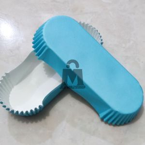 Paper cup case laminasi Oval / Cup Roti motif polos isi 100 pcs