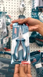 Kìm mỏ nhọn Total THT120606P kích thước 160mm chất liệu thép tay cầm cao su Kìm cắt dây điện chính hãng - Thinksafe