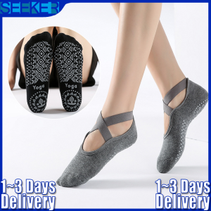 【✅SG stock】 Anti slip yoga socks cotton Pilates with exposed instep indoor dance fitness adult womens socks Christmas present