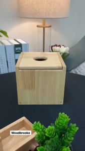 กล่องไม้กระดาษชำระ (M) ไม้ยางพารา (ไม้จริง)