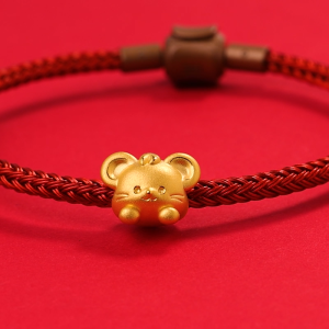 Chow Sang Sang 周生生 999 Gold Charme Rat Charm for Women & Men 95959C (Bracelet Not Included)