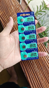 (1 Lembar isi 5 Biji) Baterai jam tangan Murata 399 / 395 SR927 / W / SW silver oxide 1.55V