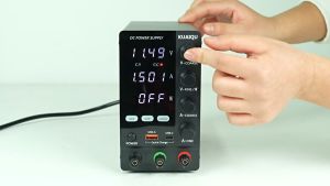 Adjustable DC Power Supply Variable 0-30V 60V 120V 160V 0-2A/3A/5A/10A Bench Switching Power Source OCP OVP LED Display 5V/3.6A USB-C Quick-Charge with Encoder Adjustment Knob High Precision DC Output US plug
