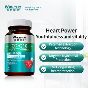 【2 Bottle】WRIGHT LIFE PQQ Coenzyme Q10 50mg Healthy Care CoQ10 Strong Heart Immune System Booster Blood Supply And Prepares For Pregnancy 120 Soft-gels