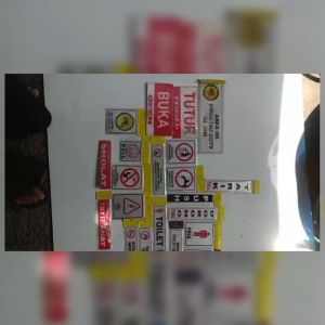 LABEL ACRYLIC PILIH akrilik kata bijak petunjuk pilih kata dan ukuran tanggung 4x18cm 4.6x19.4cm