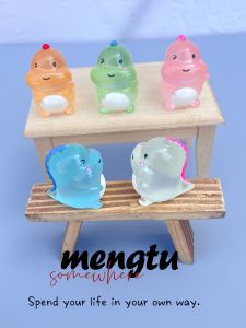 Luminous Mini Dinosaur Toy Model Cute Glowing Realistic Animal Toy Collectible Blind Box Decoration Small Fluorescent Object