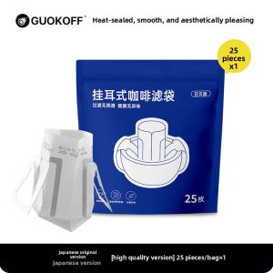 Portable Guo Coffee Filter Bag Drop Filter Ear Hanging Tea Drink Filter Paper Sealed Hand-Poured Coffee Filtering Paper