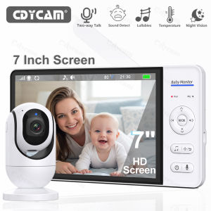7 Inch Wireless Baby Monitor 5000mAh Battery No WiFi 4X Zoom Kids Protection Surveillance Video Camera 2 Way Audio Night Vision