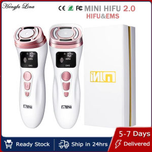 Hengfa Lina New mini HIFU ultrasonic machine EMS micro current facial beauty instrument firming skin care anti-wrinkle tool