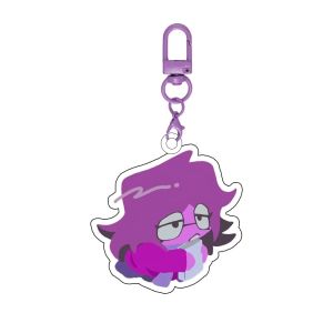 Bandai | For Deltarune Chapter 5 Game Seven Colored Flowery Aqua Seth Flowers Acrylic Keychain Backpack Pendant Exquisite Festival Gift