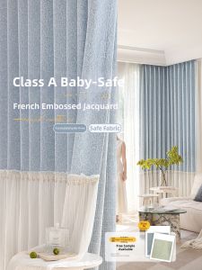 Luxury Trimmed French Style Light Blocking Heat Insulating Curtain