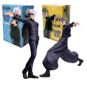 Bandai | 17cm anime figure noodle stopper jujutsu kaisen satoru gojo action figure geto suguru figurine pvc adult collection model toys