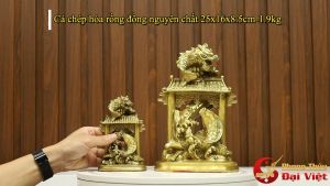 Tượng Cá Chép Hóa Rồng Bằng Đồng Nguyên Chất Biểu Tượng Của Sự Thăng Tiến Và Phát Triển