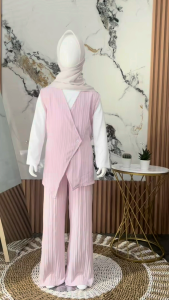 Oneset Kulot Vest Perempuan 4–14 Tahun Model Kekinian