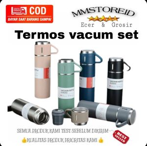 MM - Termos sultan vacum flask set / botol minum 3in 1 cangkir premium 500ML panas dingin /  termos vacum set