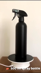 500ML Empty Plastic Spray Bottle Black - Slim Design Multi - Functional Mist Sprayer for Alcohol