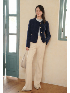 Eco-friendly Warm French Style Short Wool Jacket