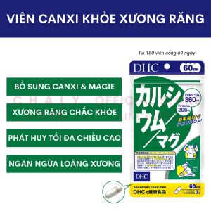 Viên uống bổ sung canxi magie DHC 180 viên Nhật nội địa