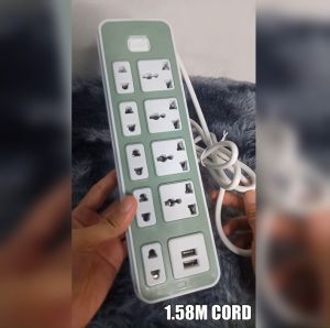 9S Extension 1.58M Cord Multifunctional 9 Sockets 2 Usb Port Power Strip