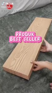 Rak Dinding Ambalan Laci Meja Minimalis / Meja Rias Kamar Tidur 3 Slot Pintu Tempel Dinding 80x20cm