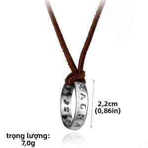 Uncharted 4 Nathan Drake Cosplay Mặt Dây Chuyền Vòng Cổ Vintage Khắc Da Dây Chuyền Trang Sức Dành Cho Nam Và Nữ