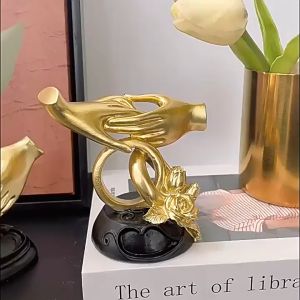 เครื่องประดับท่าทางความรักที่สร้างสรรค์ ห้องนั่งเล่นห้องนอนตกแต่งเดสก์ทอปที่บ้าน เครื่องประดับของขวัญสำหรับคู่แต่งงาน งานฝีมือเรซิน