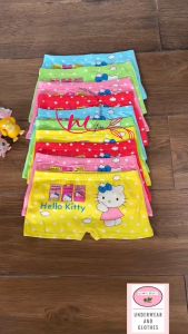 Set 5 quần đùi chip cho bé gái với họa tiết Hello Kitty dễ thương(8-30kg) chất liệu cotton co dãn