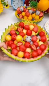 Bộ dụng cụ cắt tỉa hoa quả rau củ chuyên nghiệp tiện lợi HAKY046 set 3 món tạo hình hoa quả chất liệu thép không gỉ
