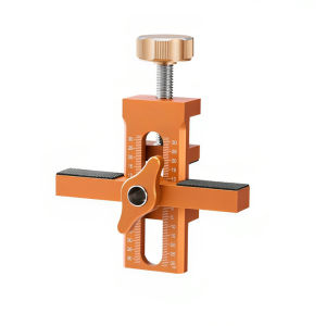 JUSTINLAU | JUSTINLAU Aluminum Alloy Hinge Hole Locator High Precision Drilling Fixture Woodworking DIY Cabinet Door Hinge Positioning Tool