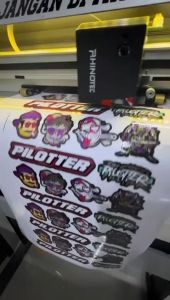 Stiker Pilotter - Sticker Racing Distro Logo Brand Aesthetic Print Cut Tinggal Tempel Plus Laminasi Anti Gores