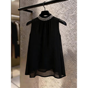 YNY | Loose Stylish Design Drape-neck Sleeveless Top
