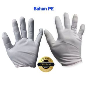 Sarung Tangan Putih / Sarung Tangan Kain Katun dan PE - Harga/pasang