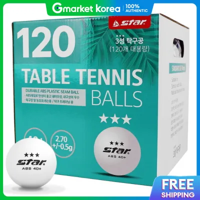 Star Sports | Star 3-Star Table Tennis Balls (120 Count) Gb220 White Abs 40+ Stable Bounce and Fast Spin