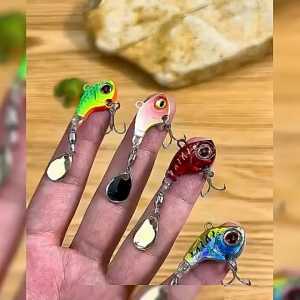 Bite 5g/7g/10g/14g/20g Rotating Metal Vib Sinking Fishing Lure Hard Baits Jigging Lure Sequin Crankbait