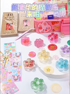 DIY Jelly Squishy Wax Toy Set 449Pcs Safe Odorless Creative Handicrafts Toys For Girls Gift