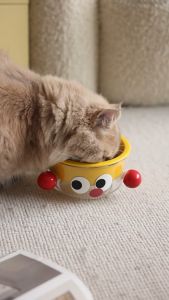 【Meoof】 Ceramic Neck Protecting Feeding Bowl Cat Bowl Dog Bowl Pet Feeder 陶瓷护颈碗二合一防打翻猫碗狗碗宠物喂食碗