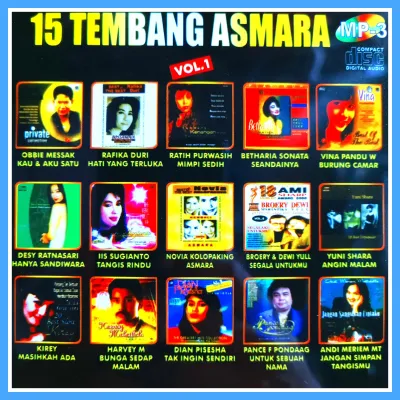 Kaset MP3 Audio Musik 130 Lagu Pop Nostalgia 15 Tembang Asmara Album Kenangan Terpopuler