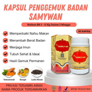 [ ORIGINAL BPOM ] Obat Gemuk Badan Herbal Permanen Cepat Asli Samyungwan Isi 50 Kapsul Samyunwan Original Obat Penggemuk Pengemuk Badan Dewasa Anak Ampuh Obat Napsu Makan Gemuk Samyun Wan Alami - Suplemen Vitamin Penambah Nafsu Makan Menambah Berat Badan
