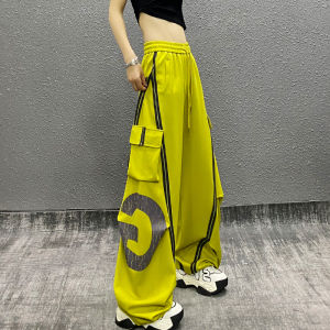 Trendy High Waist Straight Leg Workwear Pants Womens Loose Fit Casual Trousers American Style Knife Edge Pants Autumn New Style