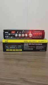 800W Amplifier 12V/220V FM SD 2CH HiFi bluetooth Stereo Audio Player Power Amplifier Car Home With Remote Control AV111