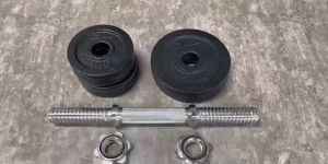 แกนดัมเบลแบบด้ามจับนูน คานดัมเบลเกลียวล็อกโครเมี่ยม ก้านดัมเบล ขนาดแกน 1 นิ้ว (ราคาต่อข้าง)