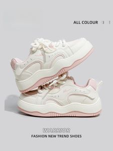 Warrior | Womens Retro Thick Bottom Sneakers Casual Original Cross Buckle Round Toe PVC Flat Heel Synthetic Leather Upper School Style