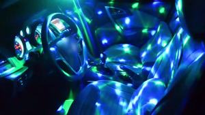 KEVANLY | USB 5V LED DJ Ball Music Rhythm Stage Light 3Colors Projector Holiday Party Decorative Lights For Car Interior Decoration