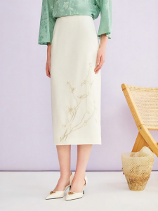 Embroidered Skirt A-line